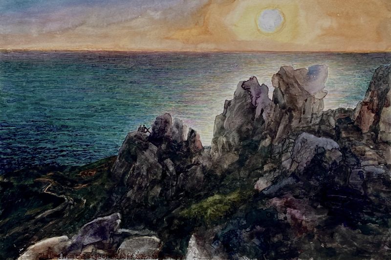 Light comes from the steep cliffs;